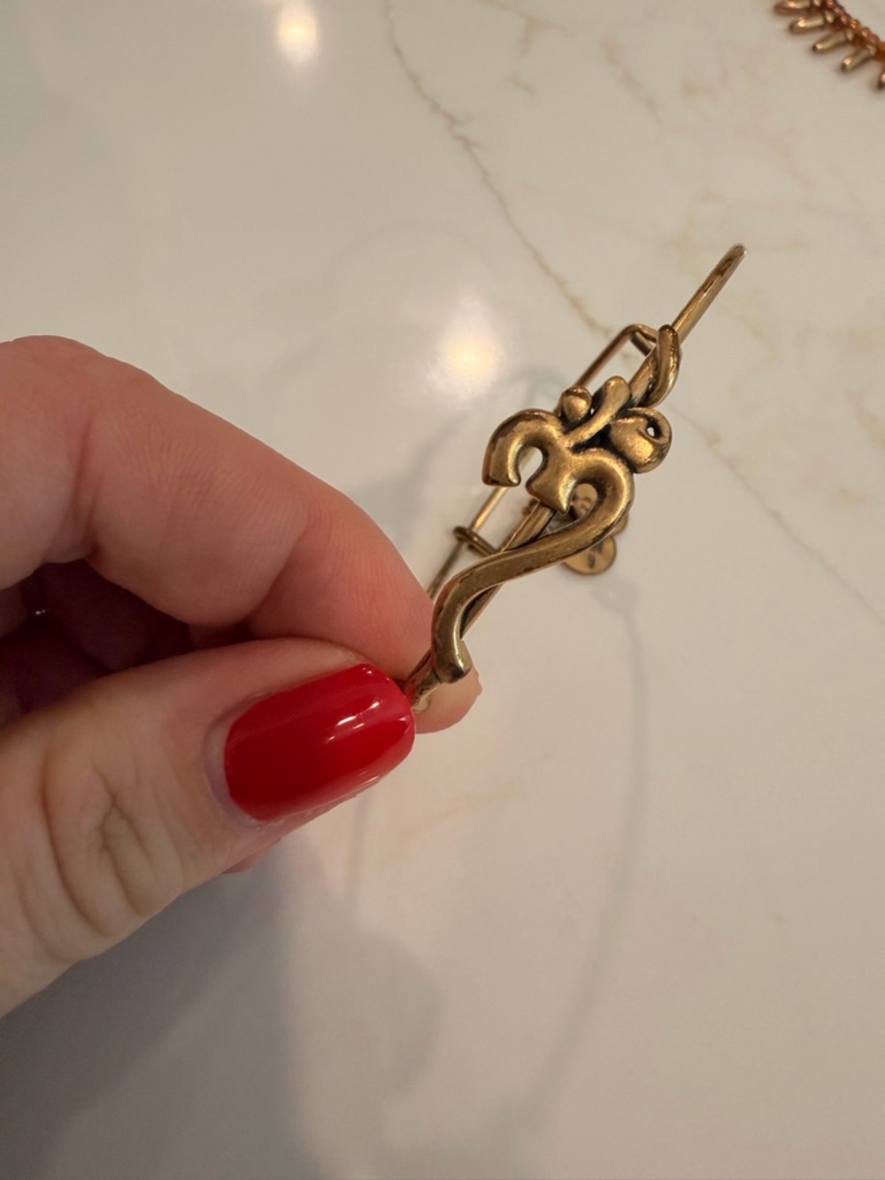 Alex and Ani Gold Om Charm Bracelet